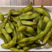 Edamame · Boiled and salted soy sauce.