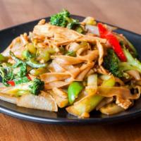 Drunken Noodle · Choice of egg noodle or thick flat rice noodle sautéed with onion, bell pepper, basil and br...