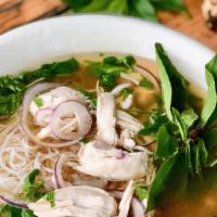 Pho Ga · Noodle soup with shredded chicken and chicken broth