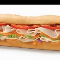 Chipotle Turkey Sandwich · With Cheddar, lettuce, tomatoes, onions, chipotle mayonnaise.