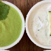 Creamy Cucumber Sauce · Cooling sauce with cucumber and a touch of garlic