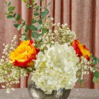 Beauty · Total of 35 country roses, two dozen of babies breath, drench in hydrangea.
