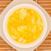 Egg Drop Soup · With crispy noodles.