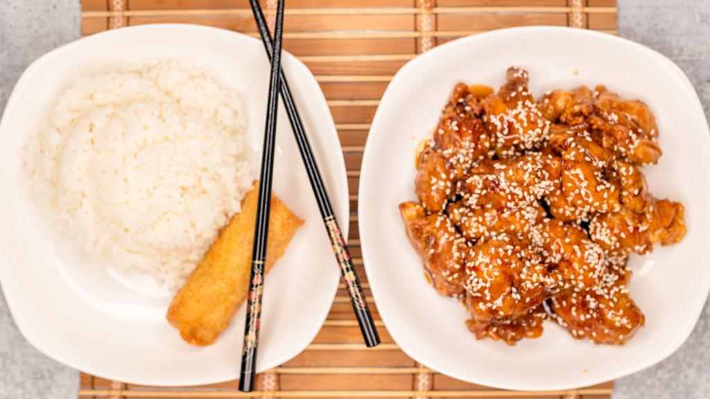 Sesame Chicken · Our top seller since 2007! Crispy golden chicken chunks cooked with chef special sweet sesame sauce.