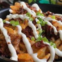 Public Loaded Fries · Bacon * Sour Cream * Green Onions * Cheddar Beer Cheese Sauce