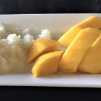 Mango & Sticky Rice · Sweet rice mix with coconut milk and fresh mango.