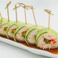 Snow Crab Naruto · Snow crab and avocado rolled with cucumber, glazed with chef's special yuzu sauce.