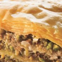 10%Off Baklava · A rich, sweet dessert pastry made of layers of filo filled with chopped nuts and covered in ...