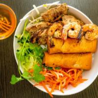 Combination - Vermicelli Noodles · Grilled Shrimp, Chopped Egg Rolls, and choice of Grilled Pork or Chicken.
