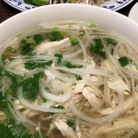 Phở  Ga · Noodle soup with round steak. ph��� is a vietnamese noodle soup that is prepared by layering.