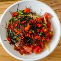 Grateful Signature Bowl · Raw. House tuna, green and sweet onions, furikake, roasted seaweed, roasted sesame seeds tos...