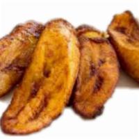 Fried Plantains · Four pieces fried plantain.