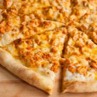 20 ``Buffalo Chicken Pizza · Ranch dressing, mild Buffalo sauce, fried chicken and mozzarella cheese.