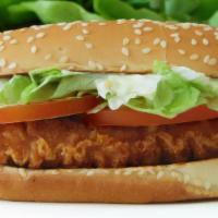 Ny Crispy Chicken Sandwich · Served with lettuce, tomatoes, onions, mayonnaise and white American cheese.