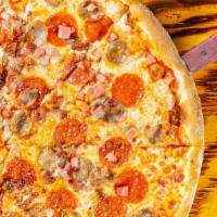 Meat Lovers  · Pepperoni, italian sausage, ham, bacon, mozzarella cheese , and pizza sauce