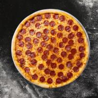 The Laws Of Pepperoni · Our famous house made dough topped with red sauce, pepperoni, and our house cheese blend