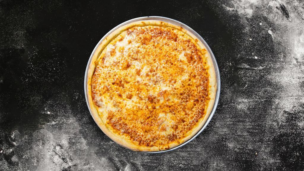 The Cheese Empire · Our famous house made dough topped with marinara sauce and our house cheese blend