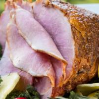 Glazed Bone In Ham - Average Weight 8.5 Pounds · Freshly glazed, spiral cut ham.  Weight will range between 8 - 9 lb.