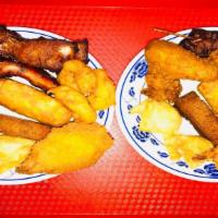 Pu Pu Platter (For 2) · Cheese wonton, pork wonton, jumbo shrimp, bbq spare ribs, chicken on the stick, spring roll,...