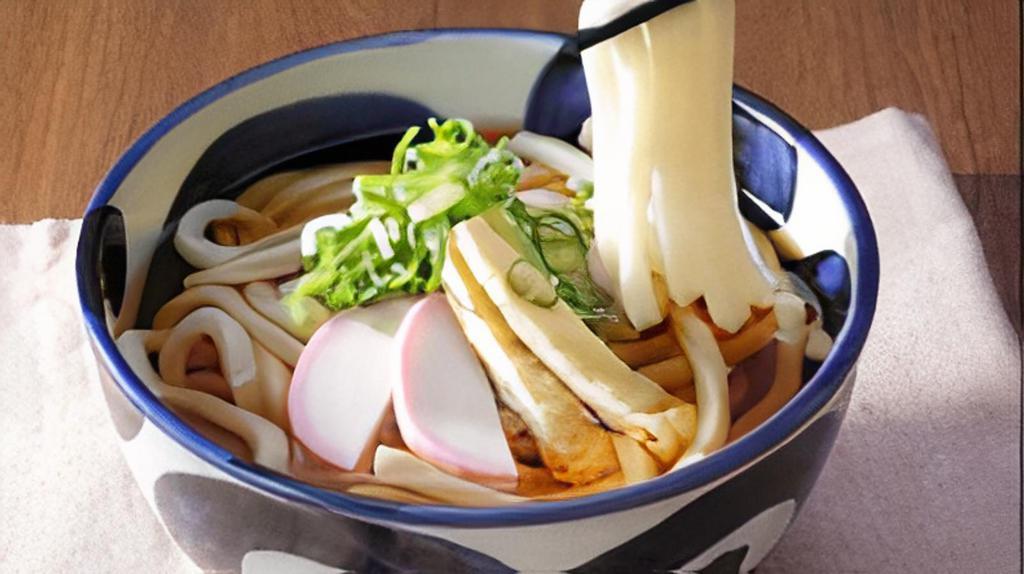 Fishcake Udon|오뎅우동 · Udon noodles with assorted fish cakes and vegetables in soy broth