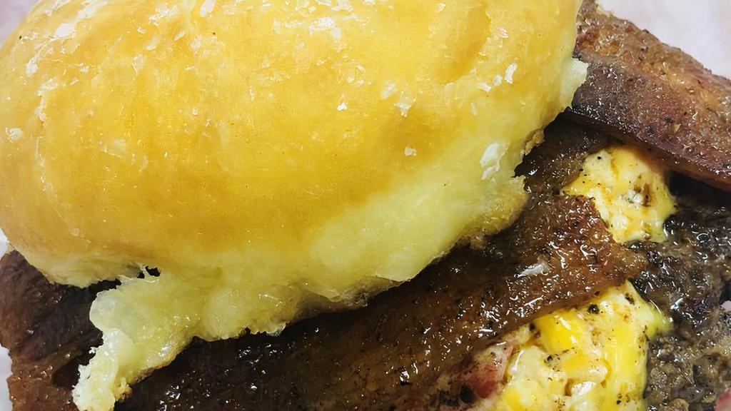 Bacon Pimento Burger · Limited amount daily. Hand crafted Six ounces pattie. Topped with pickle, candied bacon, tomato, and our homemade smoked gouda Pimento cheese.