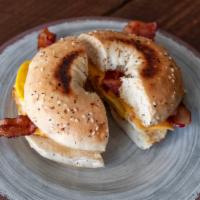 The O.G. · Fried egg, american cheese, and choice of protein on a bagel.