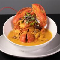 La 7 Potencias · Lobster ,Shrimp. Octopus, Calamari, Mussel, onion, Garlic, Celery, Pepper, carrot, Pumpkin D...