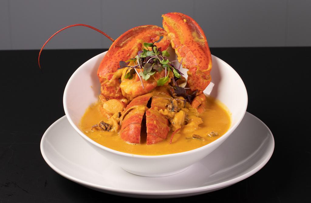 La 7 Potencias · Lobster ,Shrimp. Octopus, Calamari, Mussel, onion, Garlic, Celery, Pepper, carrot, Pumpkin Delicious soup
