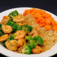 Shrimp · Shrimp cooked in our blended teriyaki and savory hibachi sauce