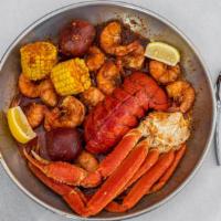 Combo C · 1/2 Shrimp (No Head, 1/2 Pound Snow Crab, 1 Lobster Tail