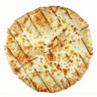 Cheesy Bread · 10” pie brushed with mix of extra virgin olive oil, oregano and garlic and topped with a gen...