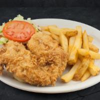 Buffalo Chicken Sandwich (Lunch) · Breaded chicken tenders, tossed with our buffalo sauce, served on toasted bun with lettuce, ...