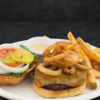 Cattleman'S Tobacco Burger · Half pound Cattleman’s Gold Certified burger topped with cheddar cheese, tobacco onions and ...