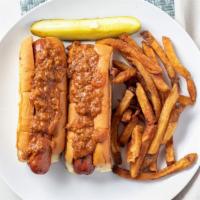Grilled All Beef Hot Dog · Have it your way or ATW with chili, slaw, onion, mustard and ketchup. An american favorite. ...