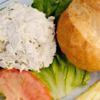 Scoop Of Salad · Scoop of your favorite salad: Taragon Chicken Salad, Egg Salad or Tuna Salad with tomato sli...