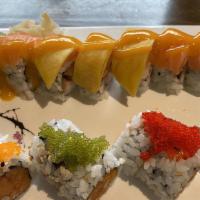 Sushi Trio (3 Pc) · Tuna salmon yellowtail and california roll.