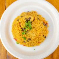 Arroz Con Gandules · Yellow rice with Pigeon Peas