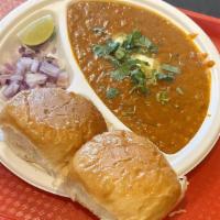 Pav Bhaji · Boiled, Spiced Mashed Potatoed & Vegetable Served With Toasted Rolls.