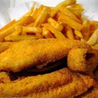 Whiting Fish Combo · 2 Pieces of Crispy Deep Fried Perch