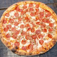 Meat Eater · Pepperoni, sausage, ham, bacon, ground beef.