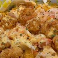Byo Shrimp · BYO loaded fries with fried shrimp, your choice of sauce and add-ons
