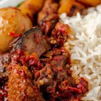 Assorted Meat Stew With White Rice  · Our designer Assorted meat stew with white rice is a definite signature move.try and be glad...