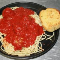 Spaghetti & Meatballs · Spaghetti with gluten-free meatballs or Italian sausage. Served with marinara or creamy Alfr...