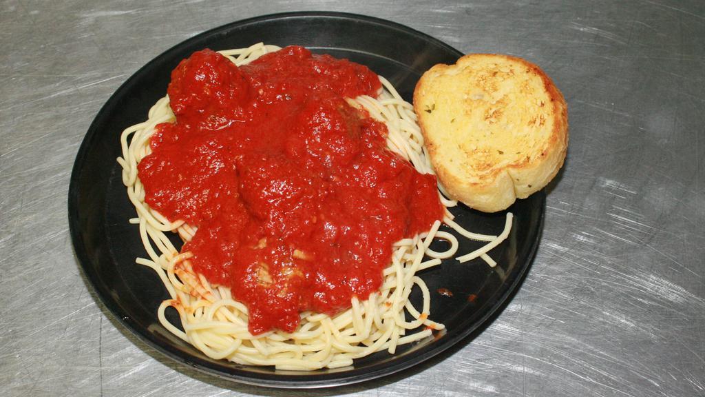 Spaghetti & Meatballs · Spaghetti with gluten-free meatballs or Italian sausage. Served with marinara or creamy Alfredo.

Our Spaghetti manufacture  will not be able till fill our PO until Novmber untll then we will substitute Penne.