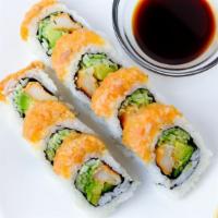 Volcano Roll · Spicy. Cooked. Sashimi fish and crab meat, deep fried. Spicy. Sauce: eel sauce, spicy mayo, ...