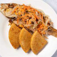 Red Snapper With Bammy Or Fried Breadfruit · 