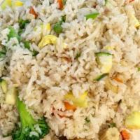 L - Vegetable Fried Rice · Mixed with egg, onion, bean sprouts, peas and carrots, broccoli, baby corn, mushroom, yellow...