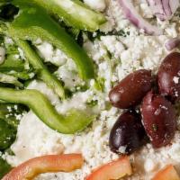 Feta Cheese Salad  · Fresh Romaine lettuce, feta cheese, Albasha's homemade extra-virgin olive oil dressing

glut...