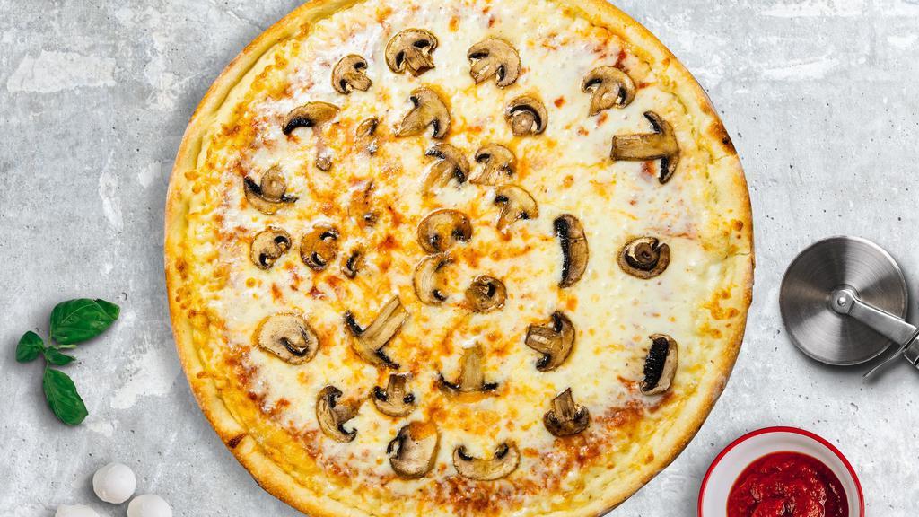 Mushroom Pizza · House Made Pies	Our famous house made dough topped with red sauce, mushrooms, and our house cheese blend