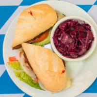 Schnitzel Sandwich · This Bier Garden signature sandwich features a select cut of seasoned, breaded, deep fried, ...